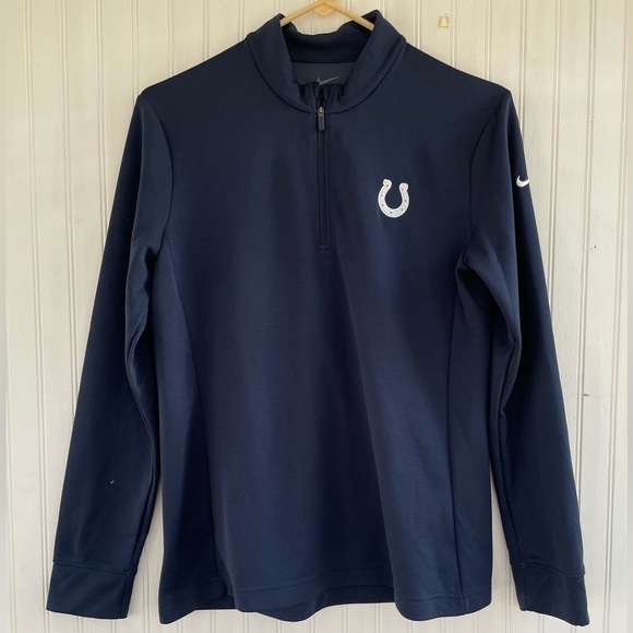 Nike Women's Navy Dri-FIT UV Victory 1/2 Zip Golf Top Indianapolis Colts Medium - Picture 1 of 9